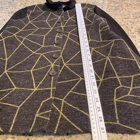 Terra SJ Apparel Stretch Printed Collared Long Sleeve Button Down Shirt Small - Picture 14 of 16